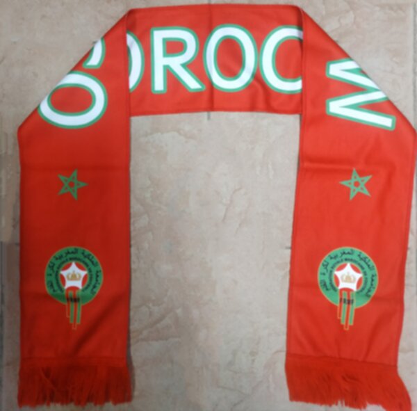 шарф сборной Марокко,флис,130х16см.