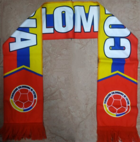 шарф сборной Колумбии,флис,130х16см.