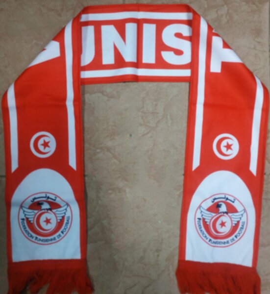 шарф сборной Туниса,флис,130х16см.