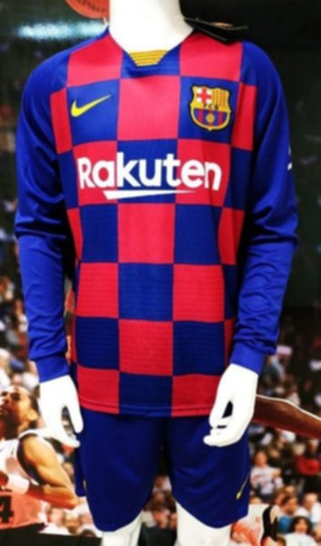 форма Barcelona длинный рукав   2019-2020   домашняя