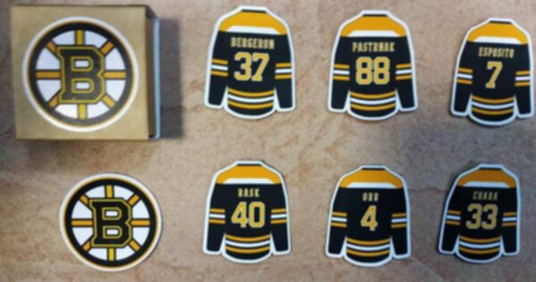 набор магнитов Boston Bruins 7шт.  винил  5 х 4 см