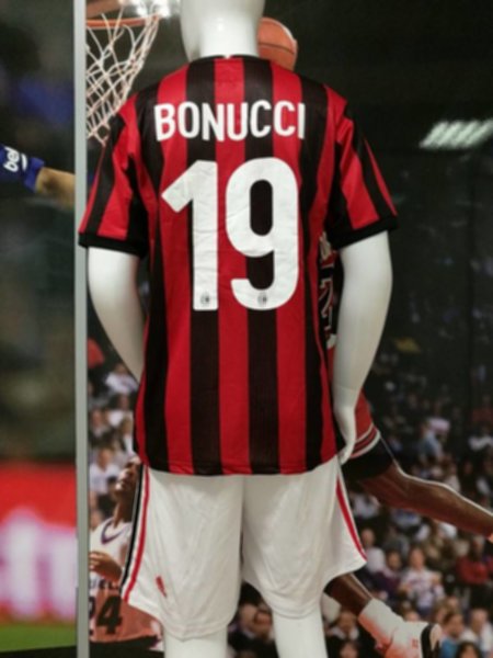 форма AC Milan №19 BONUCCI   домашняя  2017-2018 