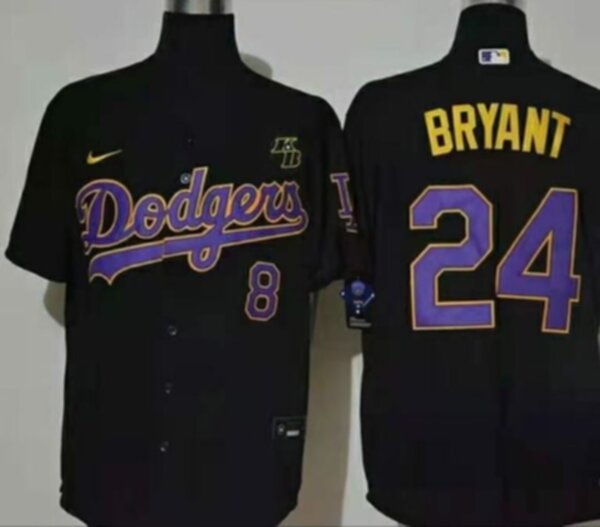 майка бейсбольная Los Angeles Dodgers №24 Bryant