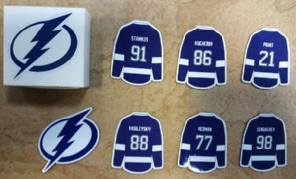 набор магнитов Tampa Bay Lightning  7 шт. винил  5 х 4 см