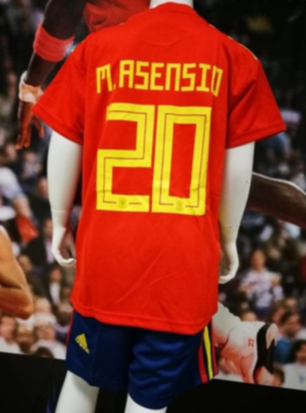 форма сборной Испании (детская) №20 M.ASENSIO(World Cup 2018)