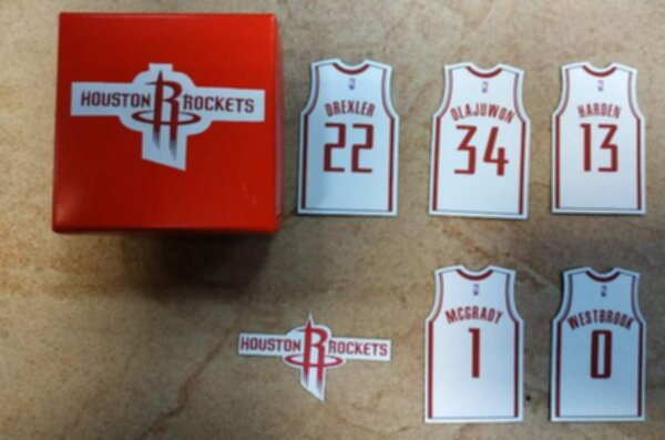набор магнитов Houston Rockets  6 шт. винил  5 х 4 см