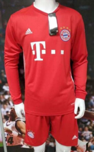 форма Bayern Munchen  длинный рукав 2020-2021 домашняя  полиэстер 100%