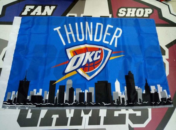флаг Oklahoma Thunder(150см х 90см)