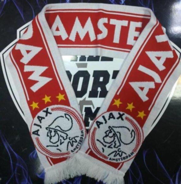 шарф Аякс  вязаный,двухсторонний   акрил 100%