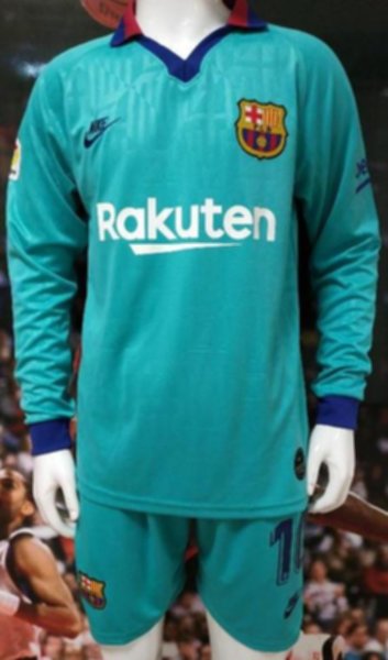 форма Barcelona длинный рукав №10 MESSI  2019-2020  резервная  полиэстер 100%