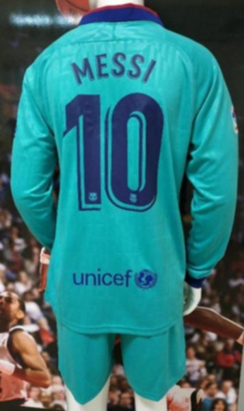 форма Barcelona длинный рукав №10 MESSI  2019-2020  резервная  полиэстер 100%