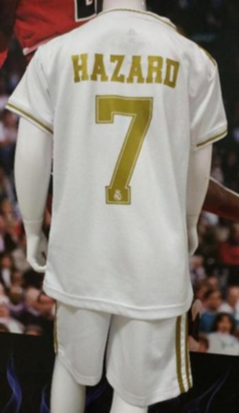 форма детская Real Madrid №7 HAZARD  2019-2020  домашняя  Лига Чемпионов  полиэстер 100%