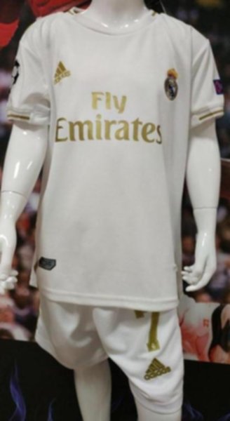 форма детская Real Madrid №7 HAZARD  2019-2020  домашняя  Лига Чемпионов  полиэстер 100%
