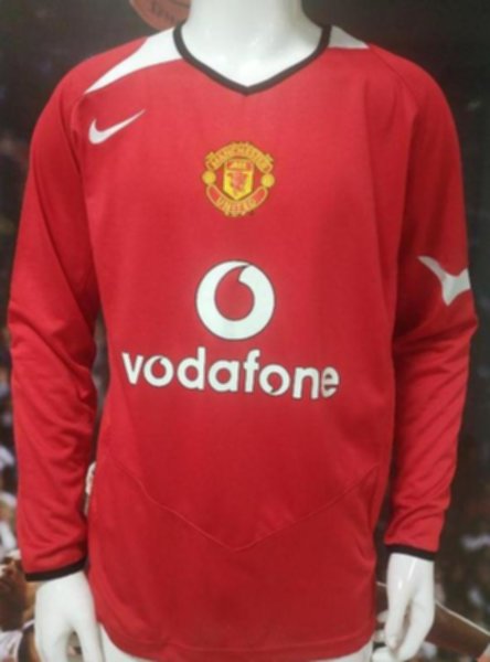 майка Manchester United 2005-2006  ретро  длинный рукав   полиэстер 100%