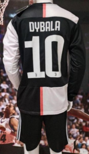 форма Juventus  №10 DYBALA  длинный рукав  2019-2020  домашняя  полиэстер 100%