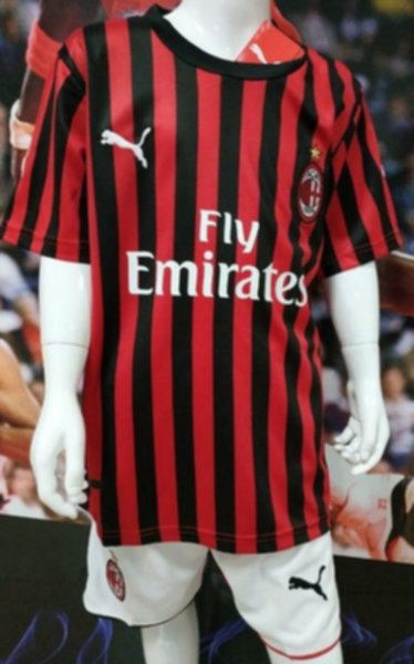 форма детская AC Milan  2019-2020  домашняя