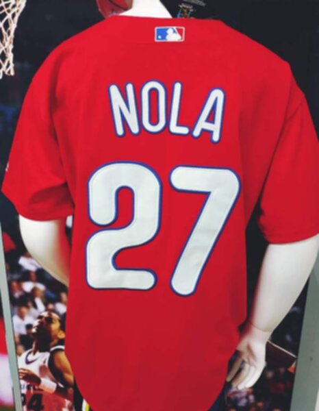 майка бейсбольная  Philadelphia Phillies №27 Nola