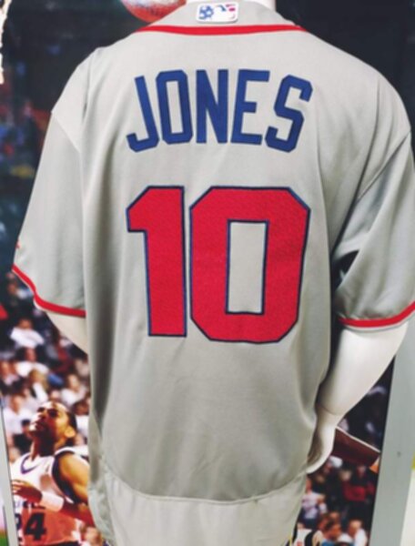 майка бейсбольная Atlanta Braves №10 Jones