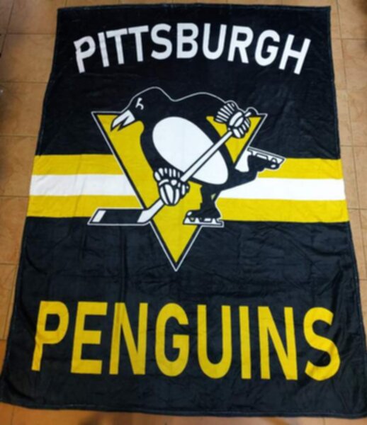 плед Pittsburgh Penguins  200см х 150см полиэстер 100%