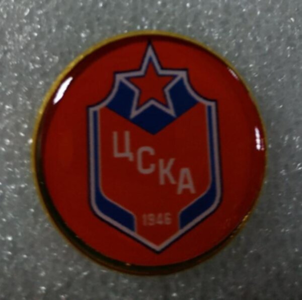 значок ХК ЦСКА Москва №1200  2,5 см металл+полимерная смола