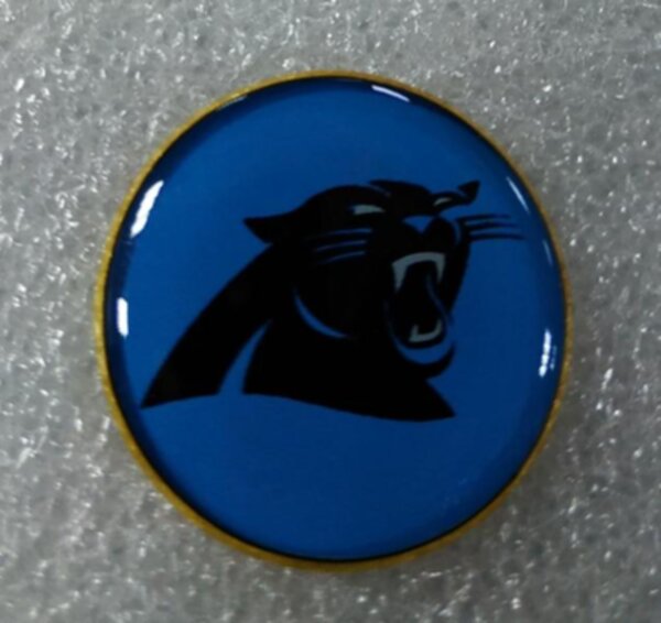 значок Carolina Panthers  №1239  2,5 см металл+полимерная смола