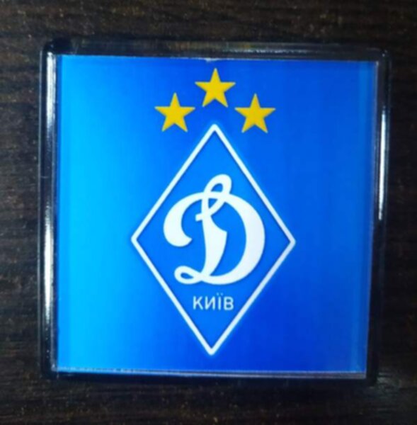 магнит Динамо Киев   6х6см пластик