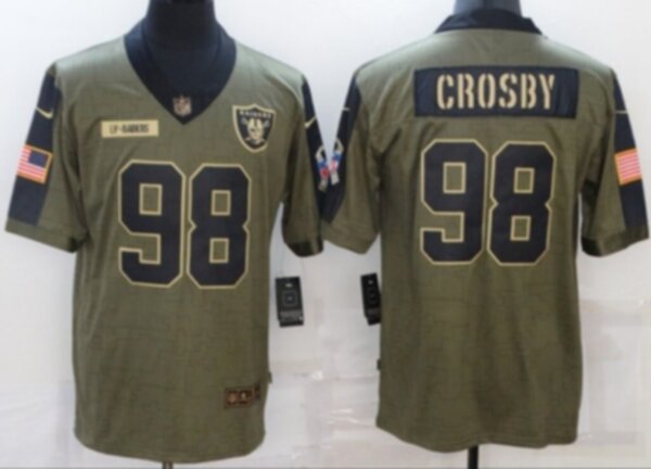 майка для американского футбола Las Vegas Raiders №98 Crosby