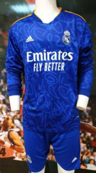 форма Real Madrid длинный рукав   2021-2022  гостевая полиэстер 100%