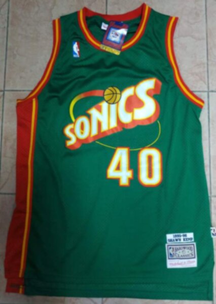 майка баскетбольная  Seattle Supersonics №40  KEMP  Mitchell & Ness