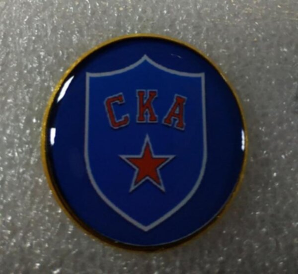 значок  СКА  №1206  2,5 см металл+полимерная смола