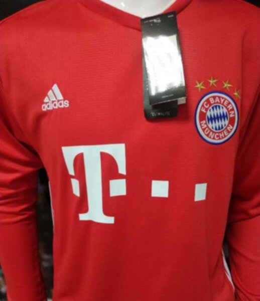 форма Bayern Munchen  длинный рукав 2020-2021 домашняя  полиэстер 100%