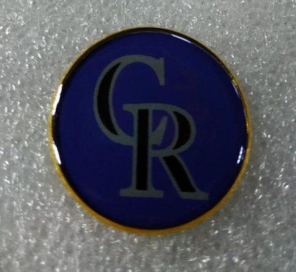 значок Colorado Rockies №1224 2,5 см металл+полимерная смола