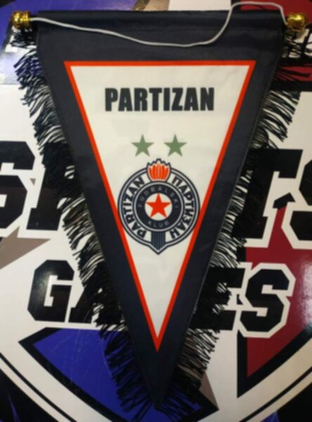 вымпел Partizan  40 Х 25 см  матерчатый
