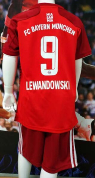 форма детская Bayern Munchen №9 LEWANDOVSKI 2021-2022  домашняя