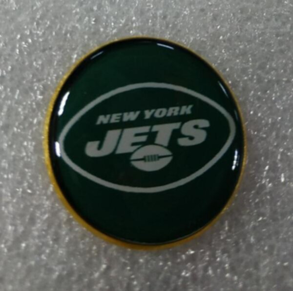 значок New York Jets №1250  2,5 см металл+полимерная смола