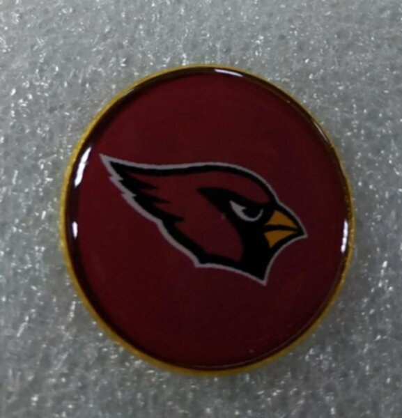 значок Arizona Cardinals  №1235  2,5 см металл+полимерная смола