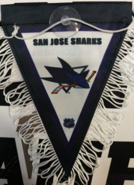 вымпел   San Jose Sharks  16 Х 11 см  матерчатый
