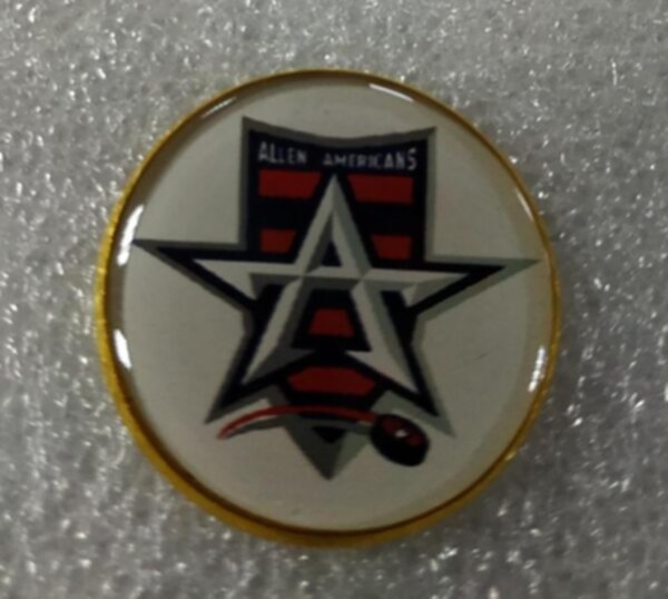 значок  Allen Americans  №1222  2,5 см металл+полимерная смола