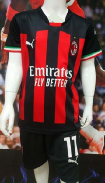форма детская AC Milan №11 IBRAHIMOVIC  2022-2023  домашняя
