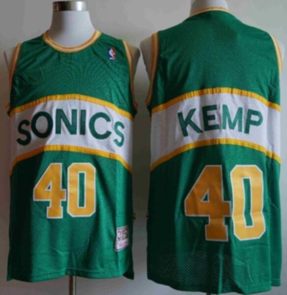 майка баскетбольная  Seattle Supersonics №40  KEMP  Mitchell & Ness