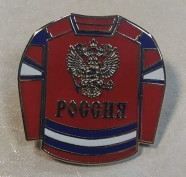 значок  Россия   №0940  2,5 см х 2,5 см  металл