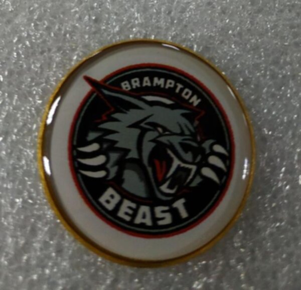 значок  Brampton  Beast  №1216  2,5 см металл+полимерная смола