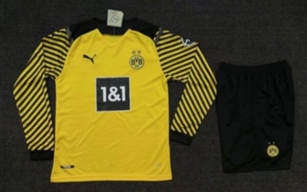 форма Borussia Dortmund длинный рукав 2021-2022  домашняя полиэстер 100%