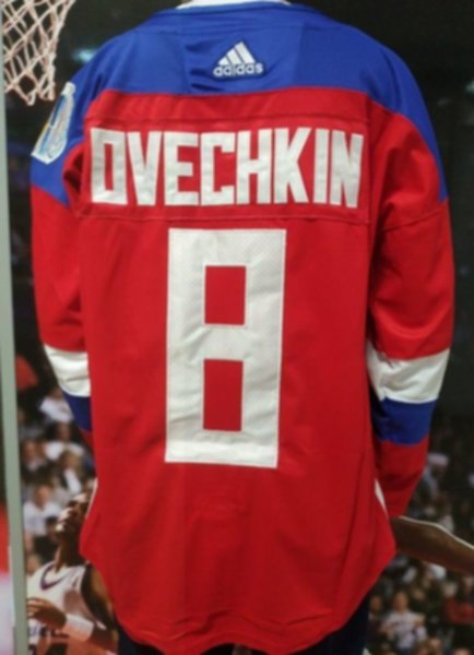 свитер хоккейный сборной России №8 Овечкин  World Cup 2016