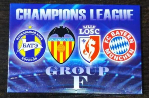 магнит Champions League group F  винил 8 см х 6 см