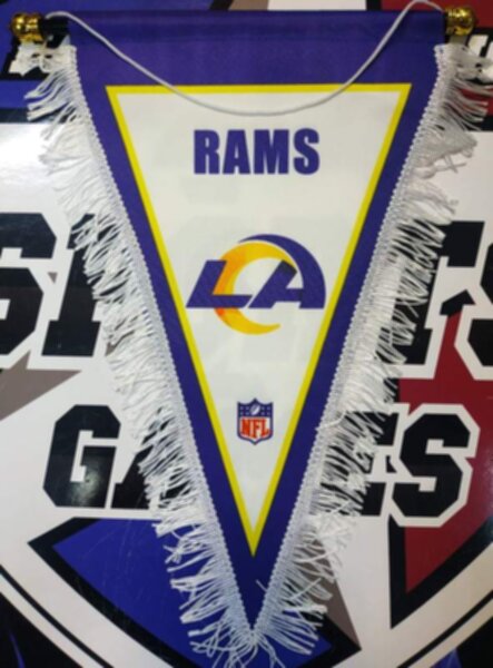 вымпел Los Angeles Rams  40 Х 25 см  матерчатый
