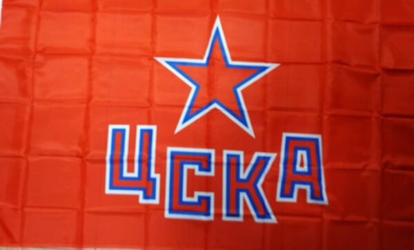 флаг ХК ЦСКА  150 см х 90 см 