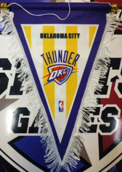 вымпел Oklahoma City Thunder  40 Х 25 см  матерчатый