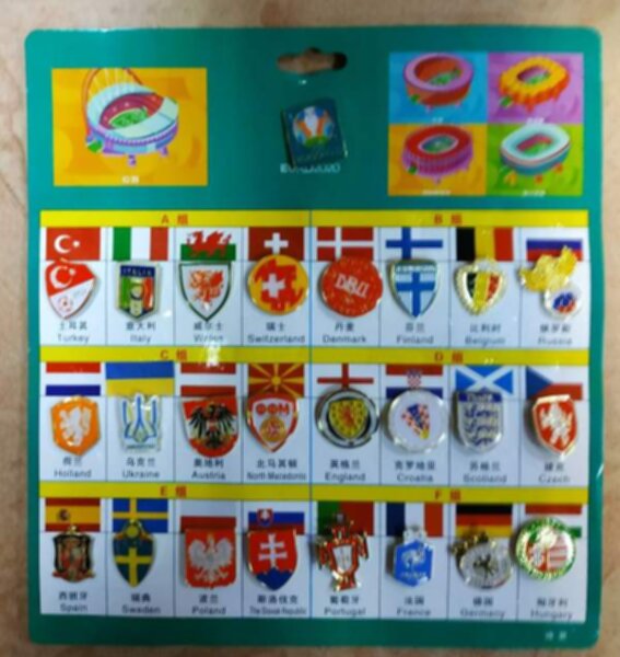 набор значков Euro 2020