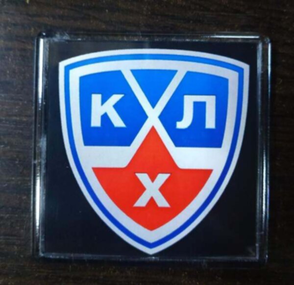 магнит КХЛ  6х6см пластик